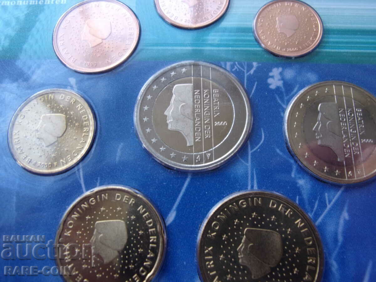 Livrarea RS(43) Olanda Set 8 Monede Euro 2000 UNC Rare