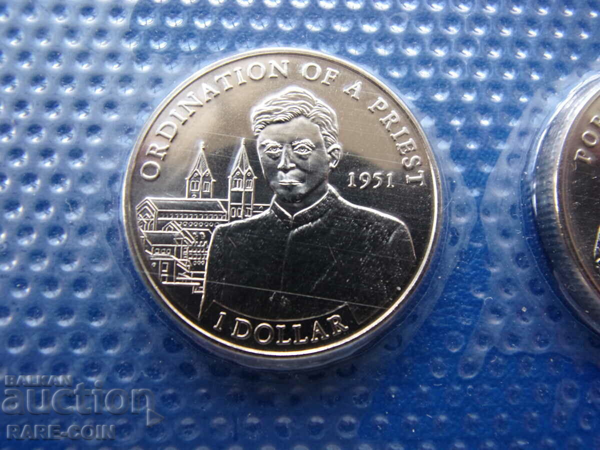 RS(43) Liberia Set 4 x 1 Dollar 2005 Coins 2005 UNC Rare με τιμή € 28.12 | 55.00 BGN RS(43) Liberia Set 4 x 1 Dollar 2005 Coins 2005 UNC Rare με τιμή € 28.12 | 55.00 BGN