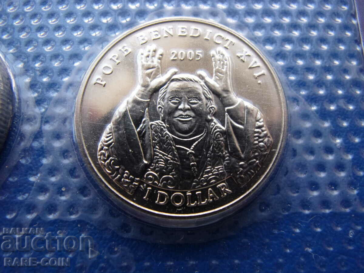 Δημοπρασία RS(43) Liberia Set 4 x 1 Dollar 2005 Coins 2005 UNC Rare Δημοπρασία RS(43) Liberia Set 4 x 1 Dollar 2005 Coins 2005 UNC Rare