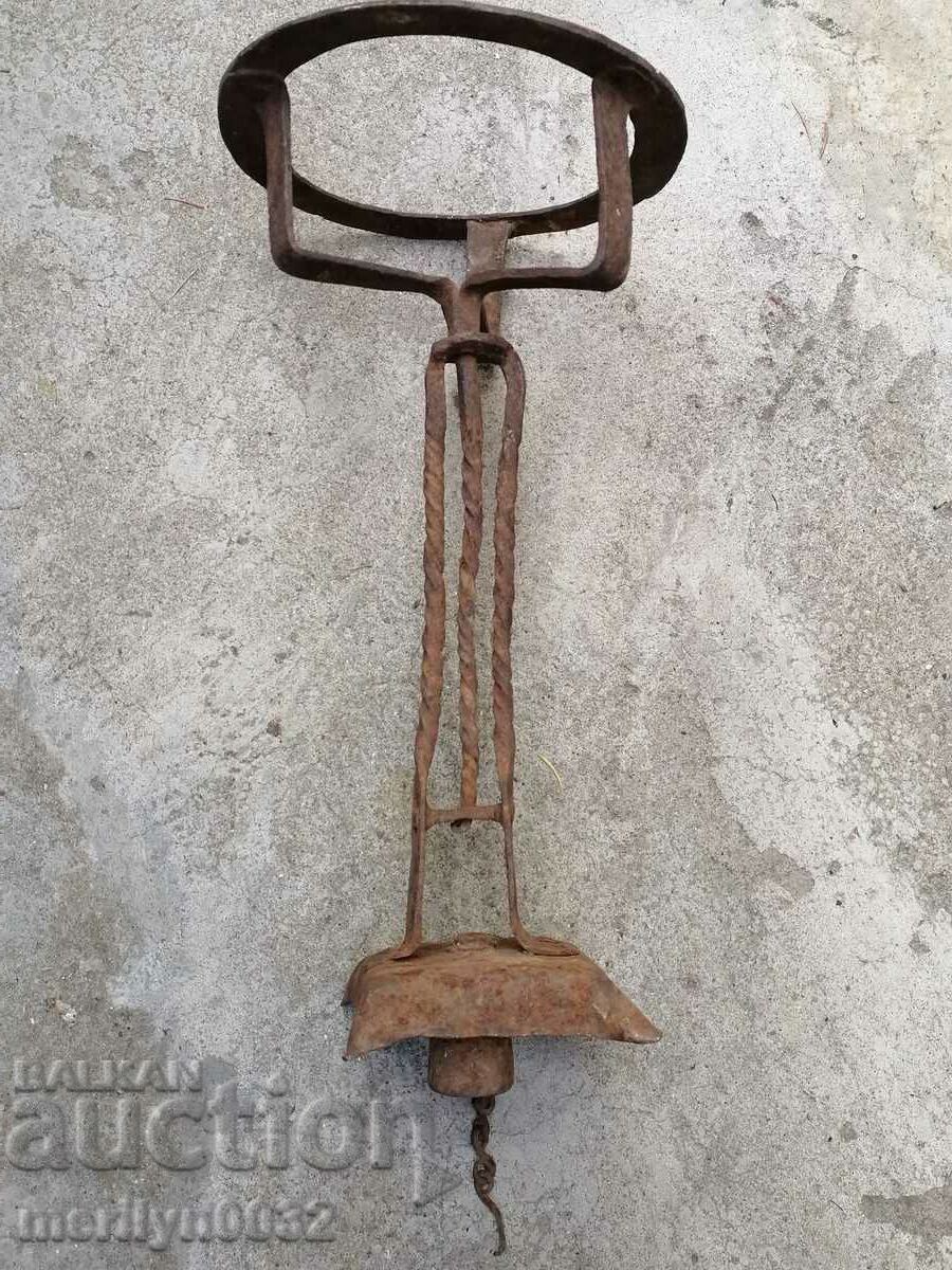 Ancient Candlestick 18th Century Wrought Iron Lamp Primitive with price 165.00 BGN | € 84.36 Ancient Candlestick 18th Century Wrought Iron Lamp Primitive with price 165.00 BGN | € 84.36