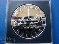 RS(43)  Канада  1  Долар  1984  Сребро 23,32 грама  UNC Rare