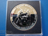 RS(43) Canada 1 dolar 1988 Argint 23,32 grame UNC Rare