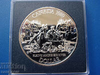 RS(43)  Канада  1  Долар  1989  Сребро 23,32 грама  UNC Rare
