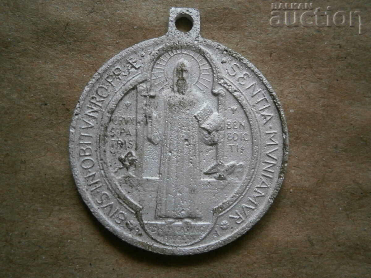 mini old Catholic CHRIST medallion - 5