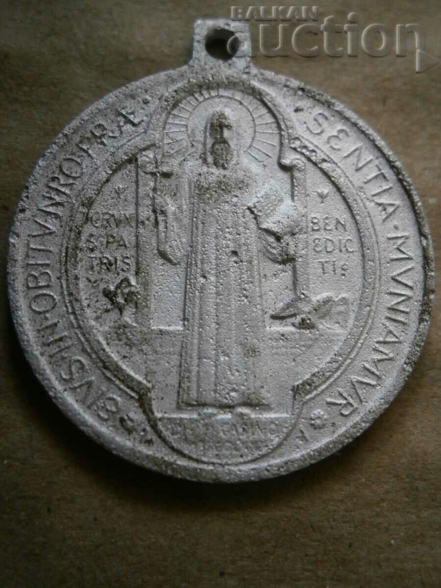 мини стар католически медальон ХРИСТОС