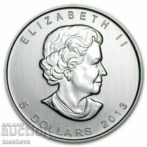 SILVER -1 OUNCE -5 DOLLARS CANADA - 2013 -UNC with price 186.00 BGN | € 95.10 SILVER -1 OUNCE -5 DOLLARS CANADA - 2013 -UNC with price 186.00 BGN | € 95.10