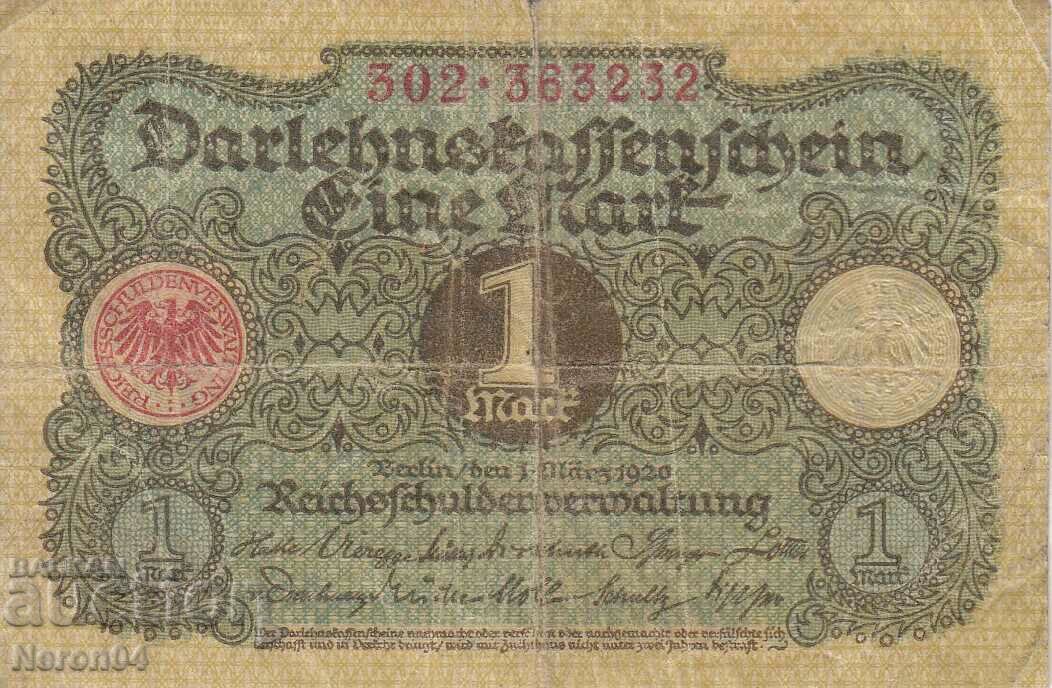 1 marcă 1920, Germania