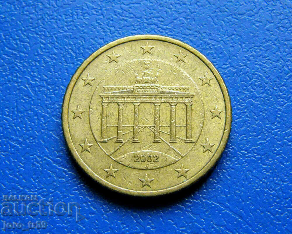Германия 50 евроцента Euro cent 2002J
