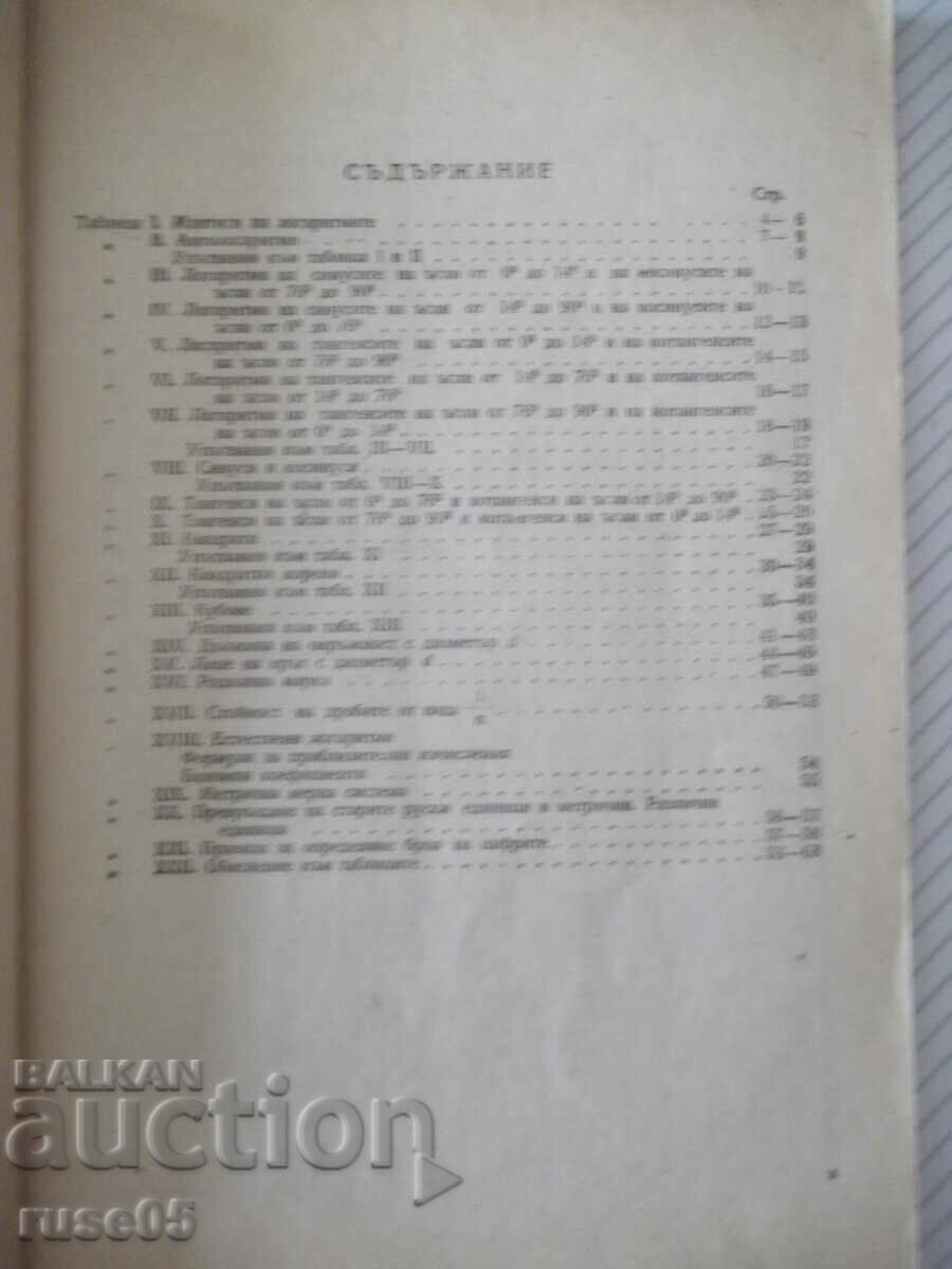 Book "Four-digit mathematical tables - V.M. Bradis" - 64 pages. with price 5.00 BGN | € 2.56 Book "Four-digit mathematical tables - V.M. Bradis" - 64 pages. with price 5.00 BGN | € 2.56