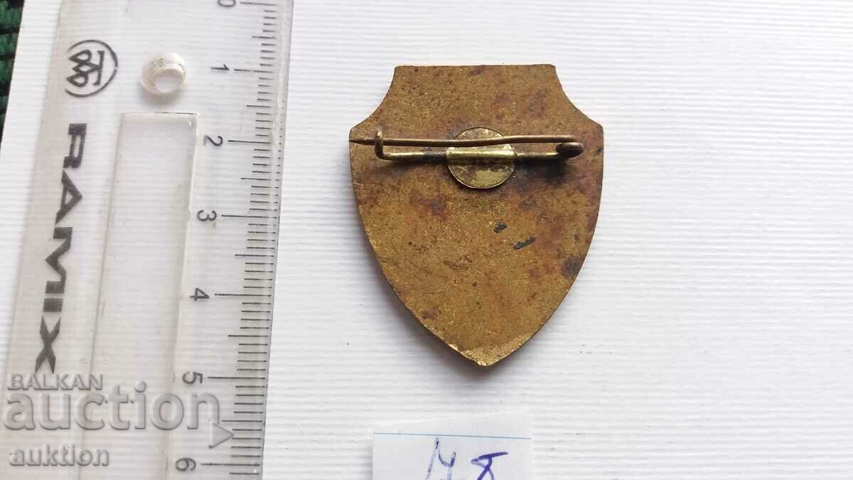 BADGE - WALKER - BRONZE ENAMEL - 7