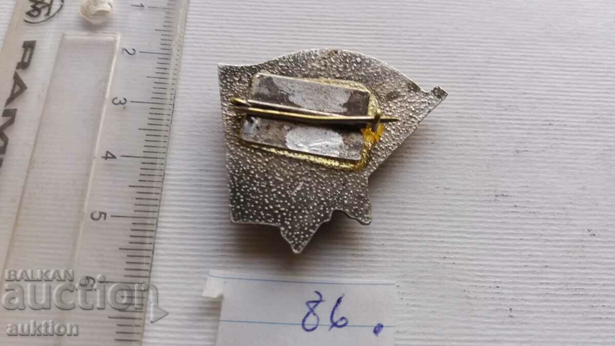 BRONZE ENAMEL BADGE BPFK - 6 BRONZE ENAMEL BADGE BPFK - 6