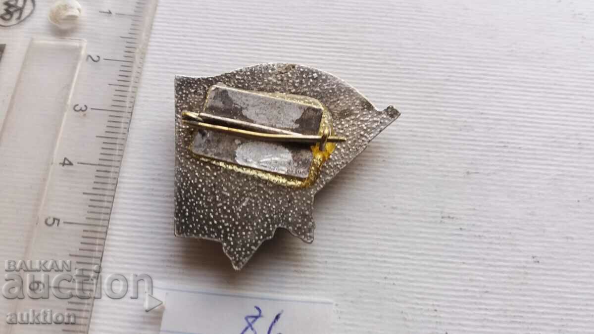 BRONZE ENAMEL BADGE BPFK - 7 BRONZE ENAMEL BADGE BPFK - 7