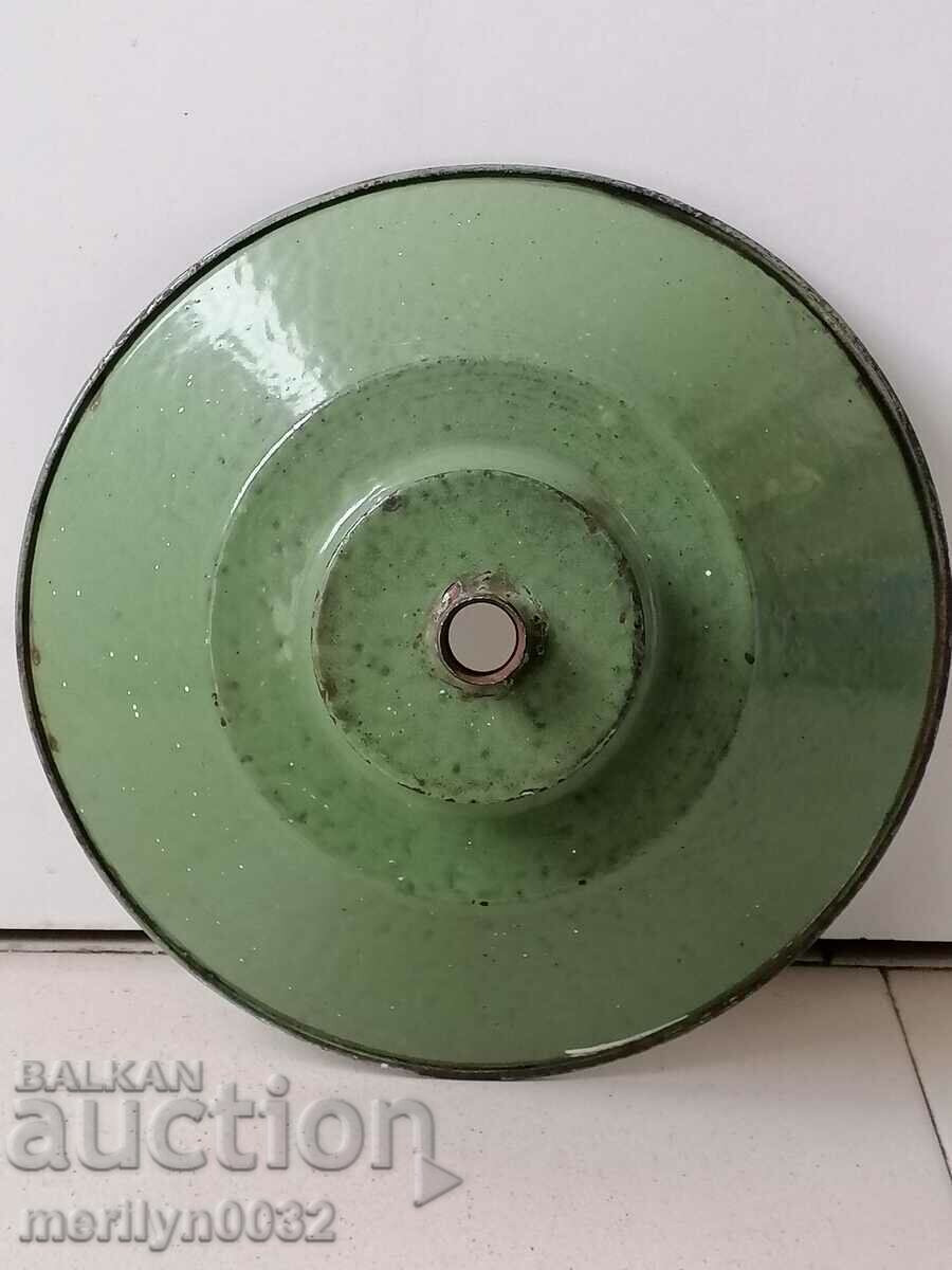 Auction  Old lamp reflector enamel stand