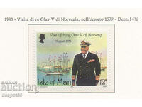 1980. Isle of Man. Visit of the Norwegian King Olav V.