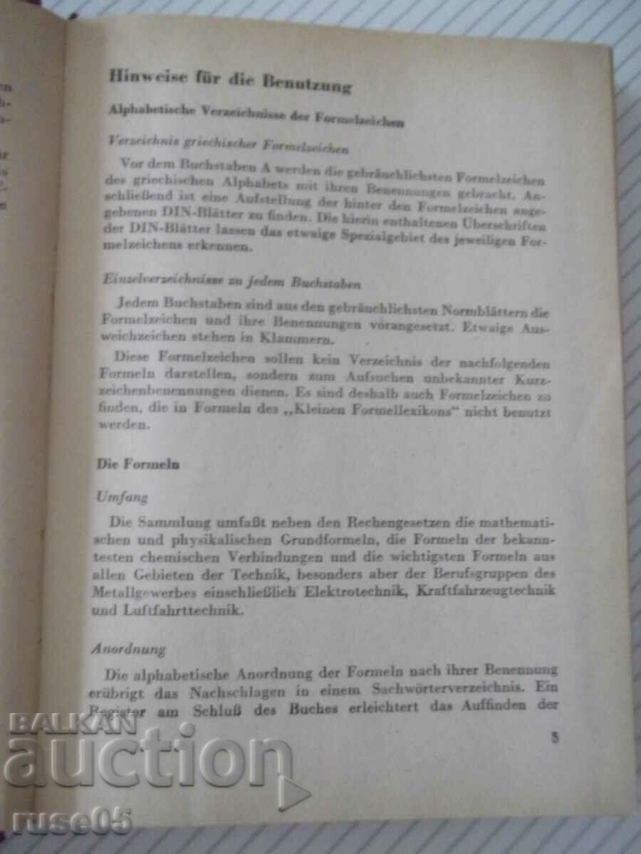 Book "KLEINES FORMELLEXIKON - Alfred Arndt" - 432 pages. with price 20.00 BGN | € 10.23 Book "KLEINES FORMELLEXIKON - Alfred Arndt" - 432 pages. with price 20.00 BGN | € 10.23