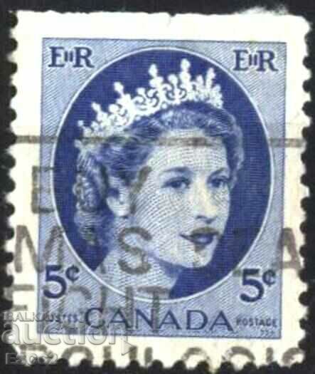 Ștampilată Regina Elisabeta a II-a 1954 a Canadei