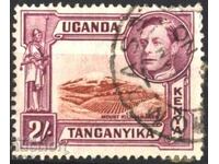 Ștampilat Regele George al VI-lea 1937 Kenya Uganda Tanganyika