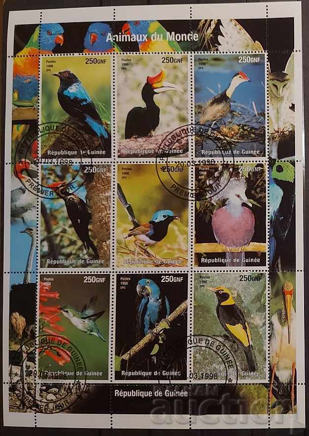 Гвинея 1998 Фауна/Птици Блок Клеймо