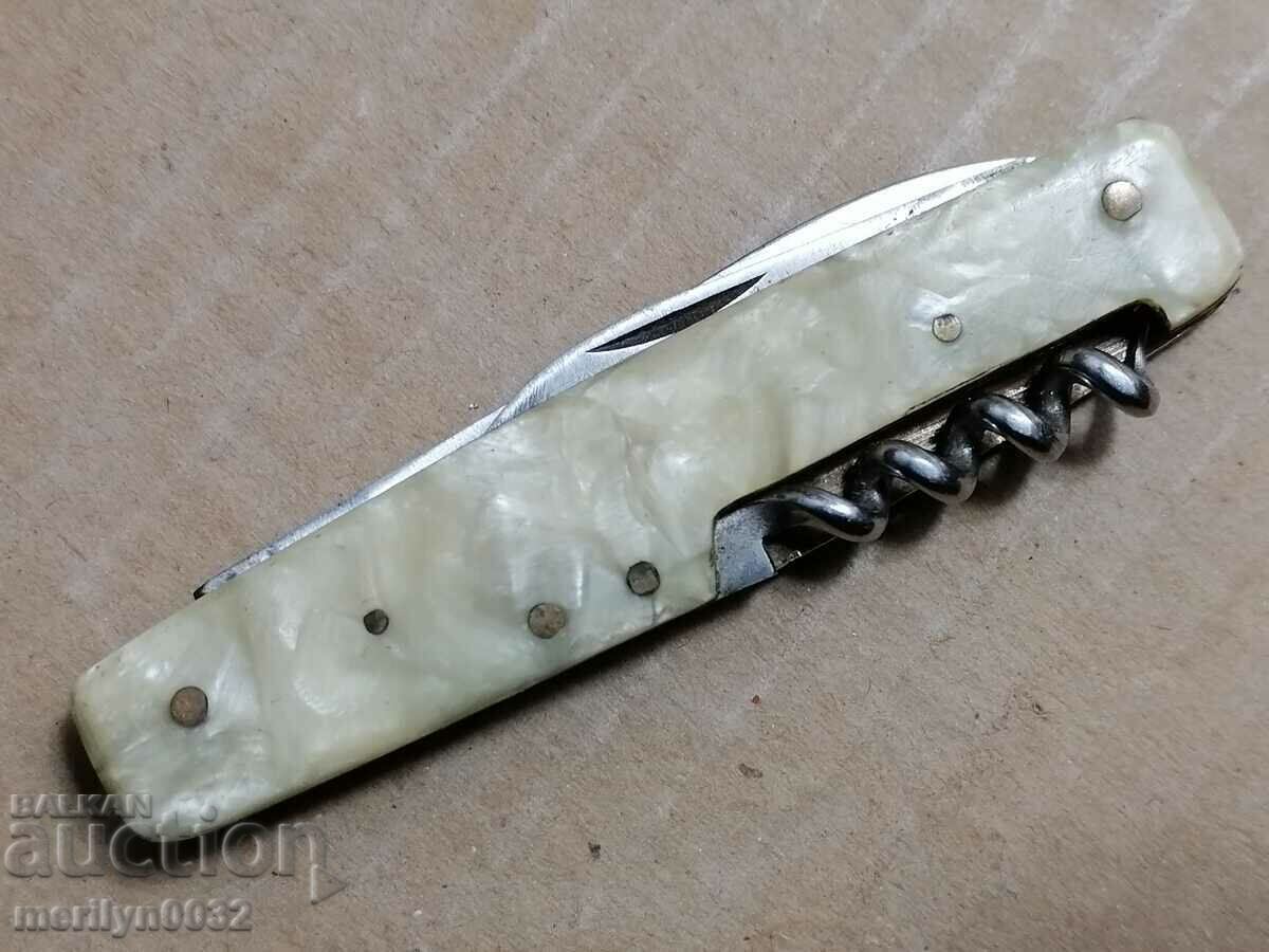 Auction  Old Soccer knife with sickle and hammer, knife, opener