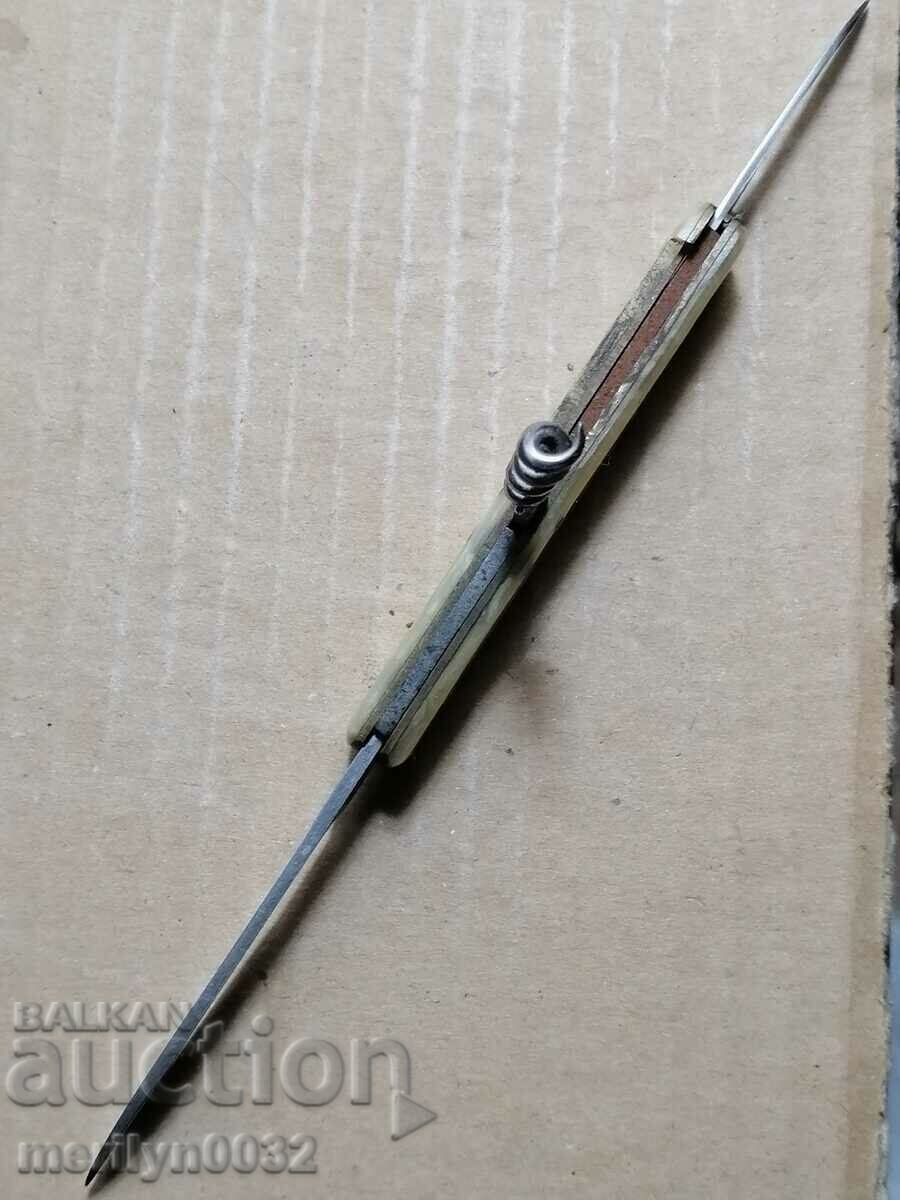 Old Soccer knife with sickle and hammer, knife, opener - 5