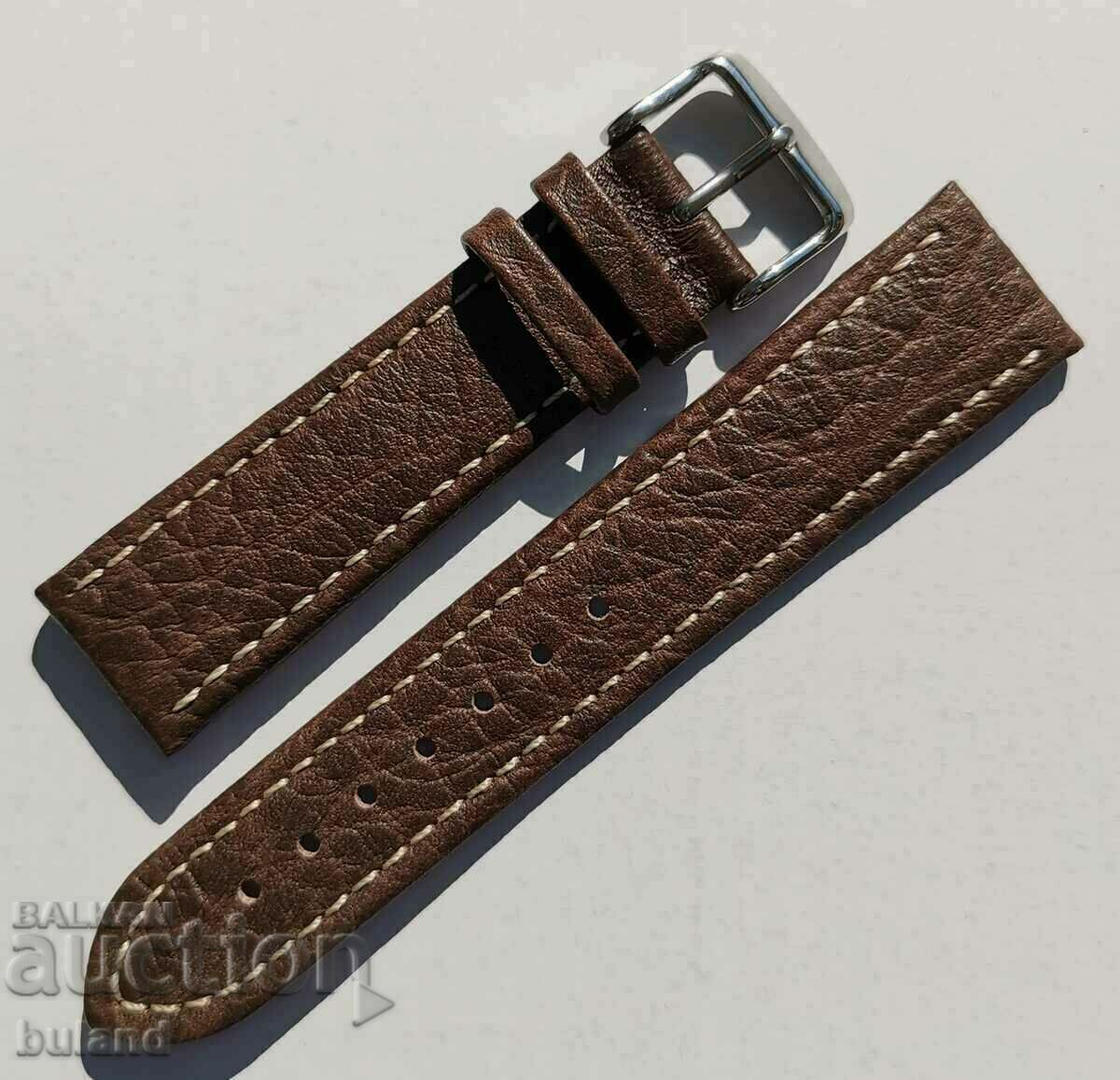 New Condor Brown Leather French Strap 20mm Condor
