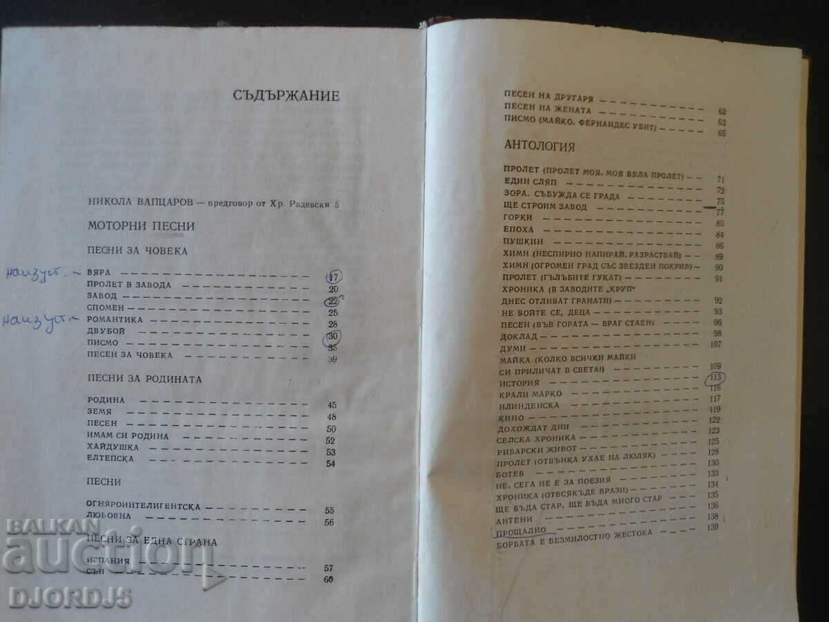 Auction Nikola Vaptsarov, Works Auction Nikola Vaptsarov, Works