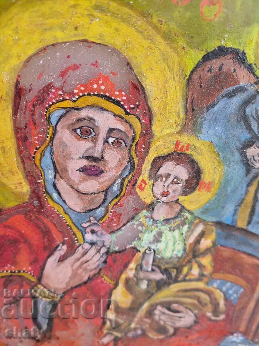 Old hand drawn icon with price 65.00 BGN | € 33.23 Old hand drawn icon with price 65.00 BGN | € 33.23