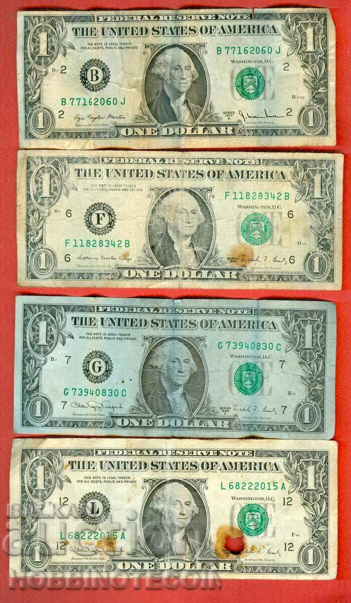USA USA 2 x 1 $ issue 1988 and 2 x 1 $ issue 1988 A