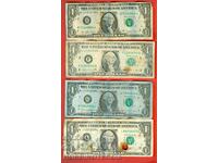 USA USA 2 x 1 $ issue 1988 and 2 x 1 $ issue 1988 A