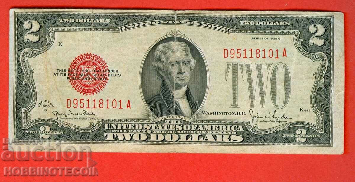 САЩ USA 2 $ - К - емисия - issuе 1928 г. G