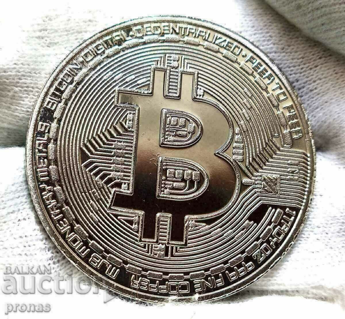 Placă de monede BITCOIN UNC