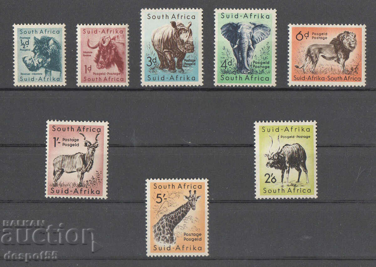 1959. Юж. Африка. Местни животни от 1954, различно назъбване