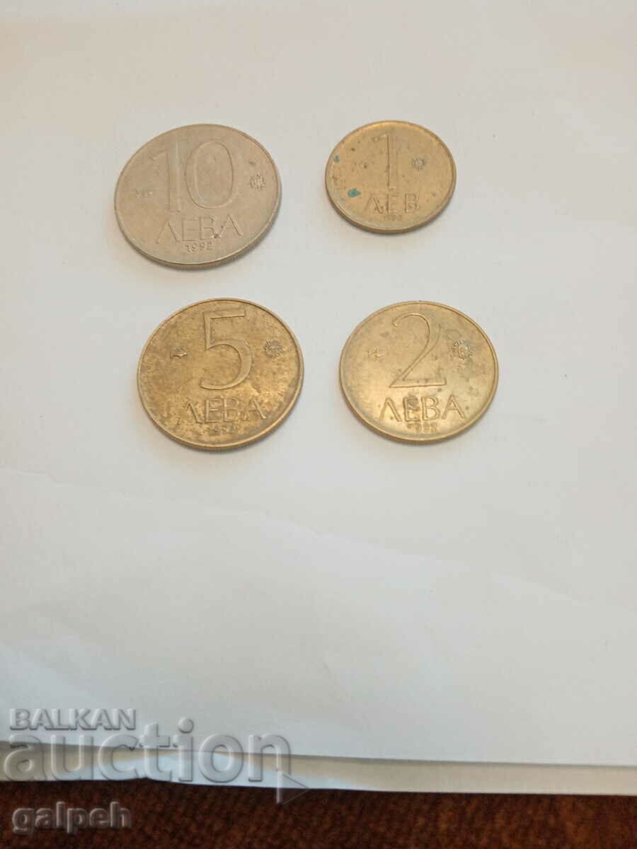 BULGARIA COINS 1992 - 4 pcs. - BGN 1