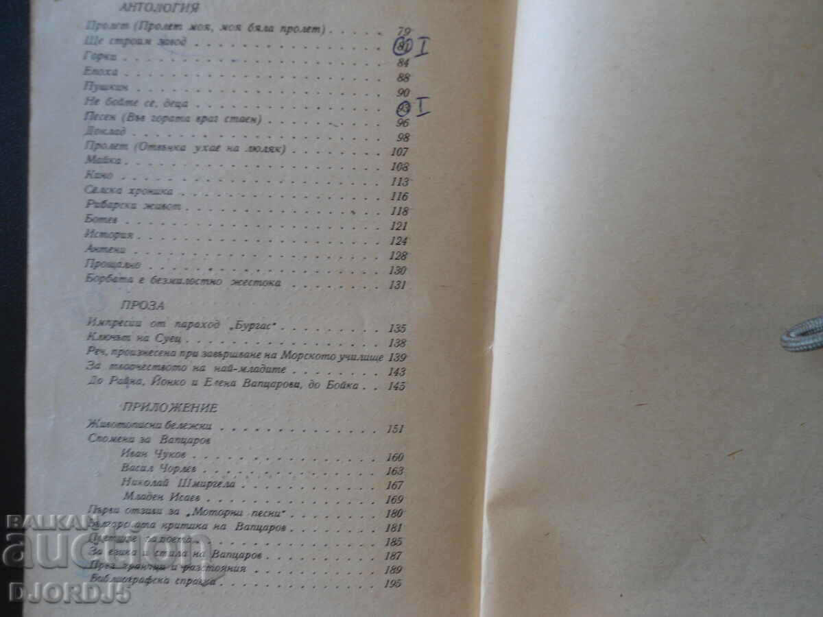 Auction Nikola Vaptsarov, Selected Works Auction Nikola Vaptsarov, Selected Works