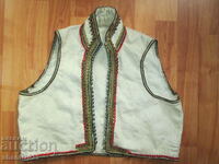 19th c. Old authentic costume vest - bronze buttons and tinsel