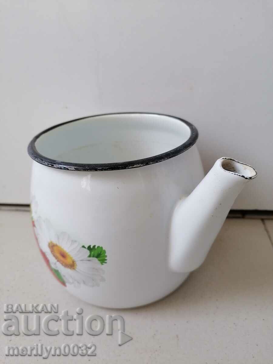 Емайлиран чайник от соца, съд с емайл СССР - 5 Емайлиран чайник от соца, съд с емайл СССР - 5