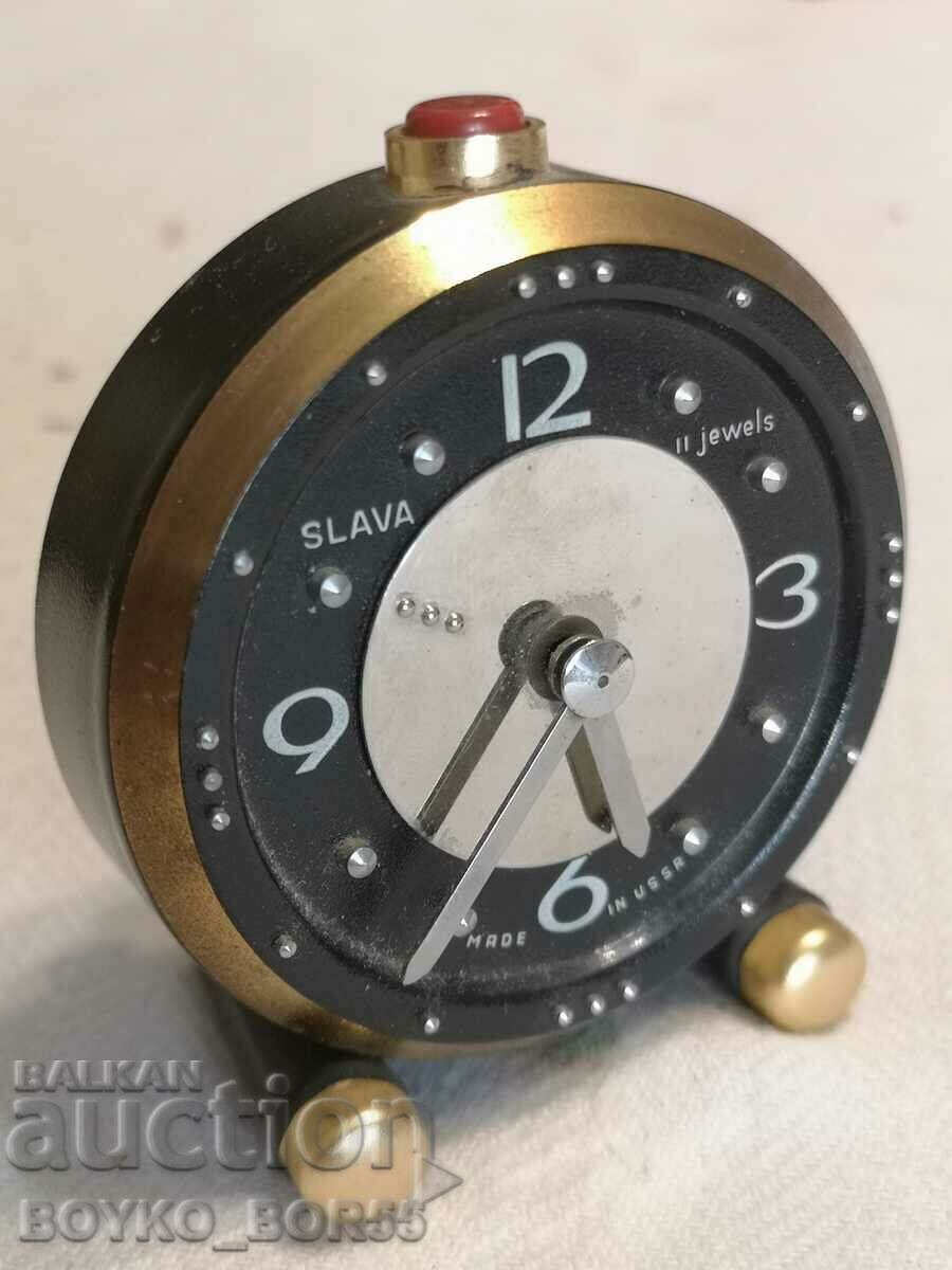Delivery of Rare Russian USSR Table Clock Glory for the Blind