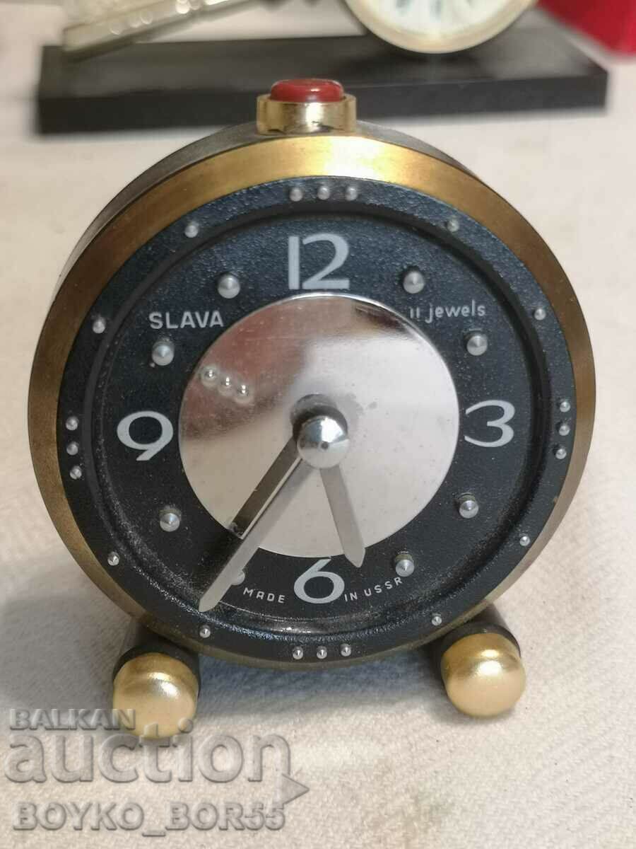Rare Russian USSR Table Clock Glory for the Blind