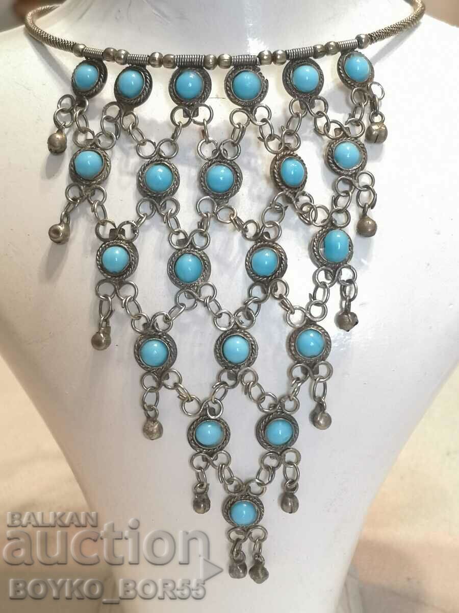 Beautiful Authentic Oriental Antique Necklace with Turquoises