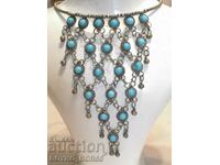 Beautiful Authentic Oriental Antique Necklace with Turquoises
