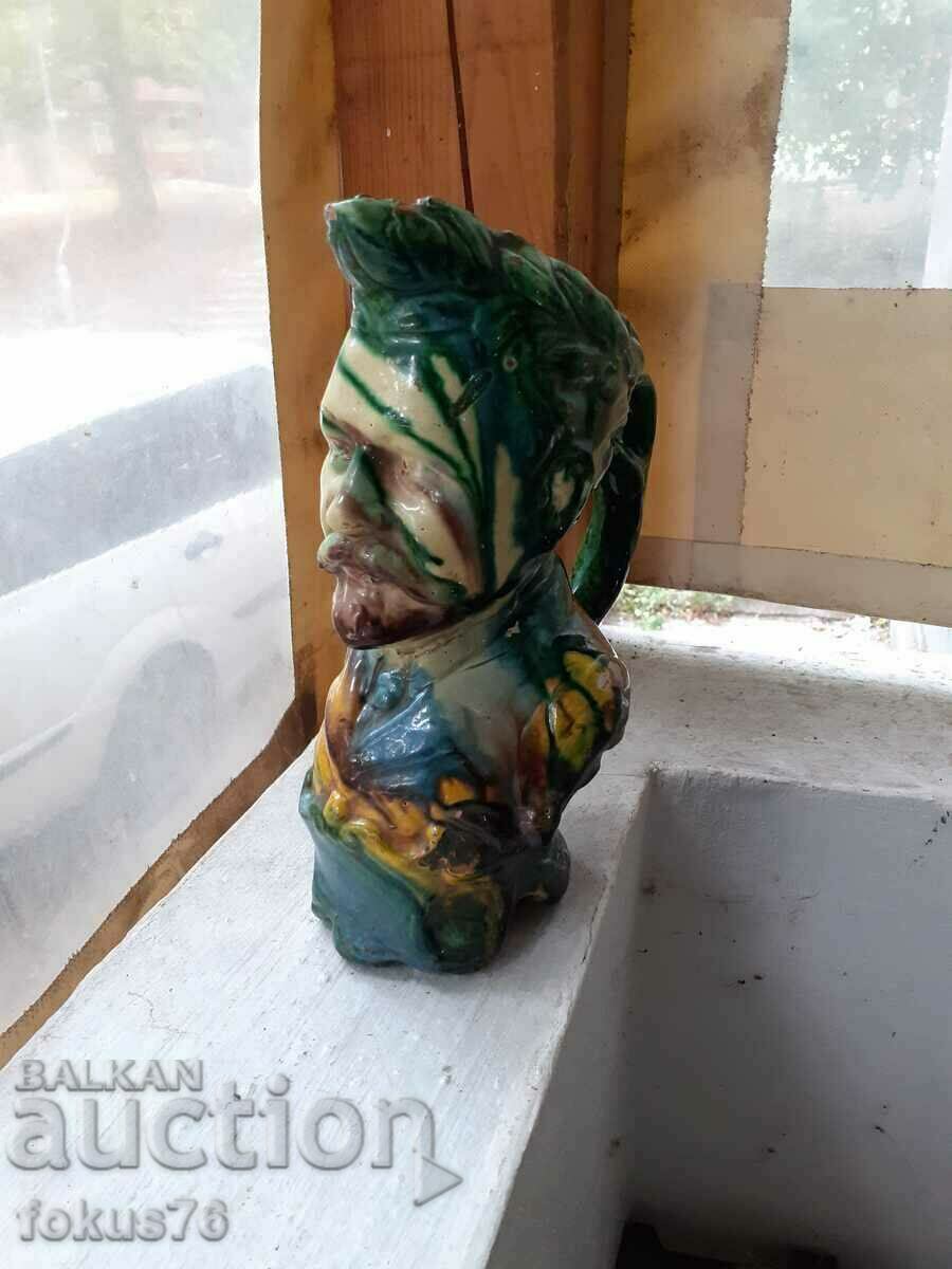 Molded jug Trojan pottery Tsar Ferdinand with price 590.00 BGN | € 301.66 Molded jug Trojan pottery Tsar Ferdinand with price 590.00 BGN | € 301.66