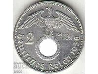 FOR SALE AN OLD GERMAN/GERMAN SILVER COIN-2 MARKS 1938