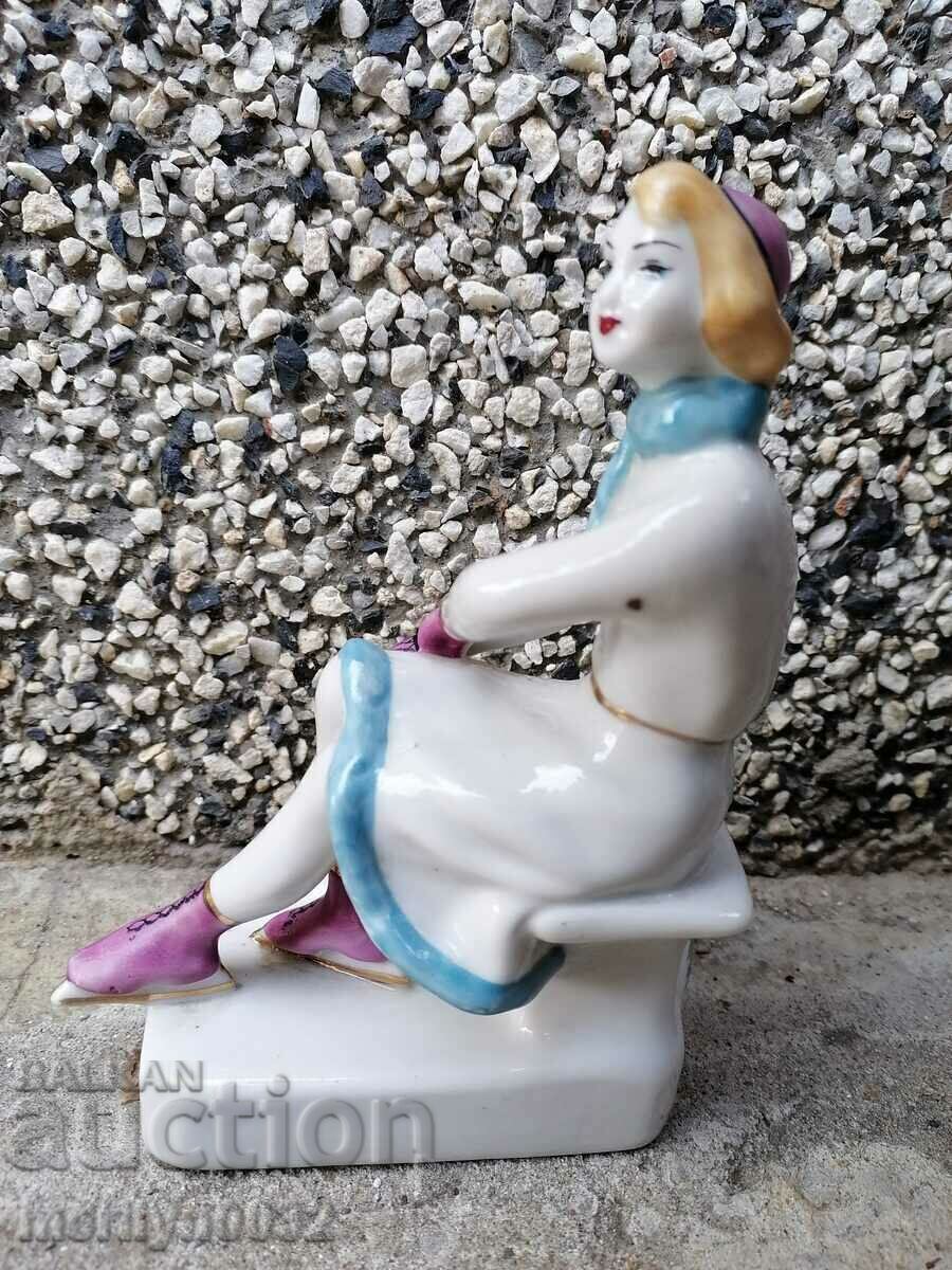 Figurină dansatoare 16cm plastică statuetă porțelan URSS