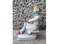 Фигура канкьорка 16см пластика статуетка порцелан СССР