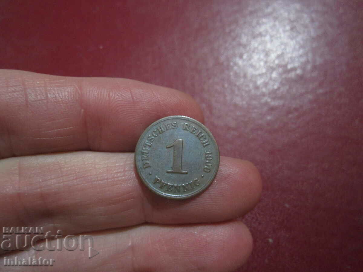 1900 anul 1 pfennig litera A