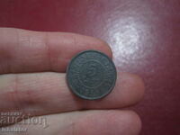 1916 5 centimes Belgium ZINC