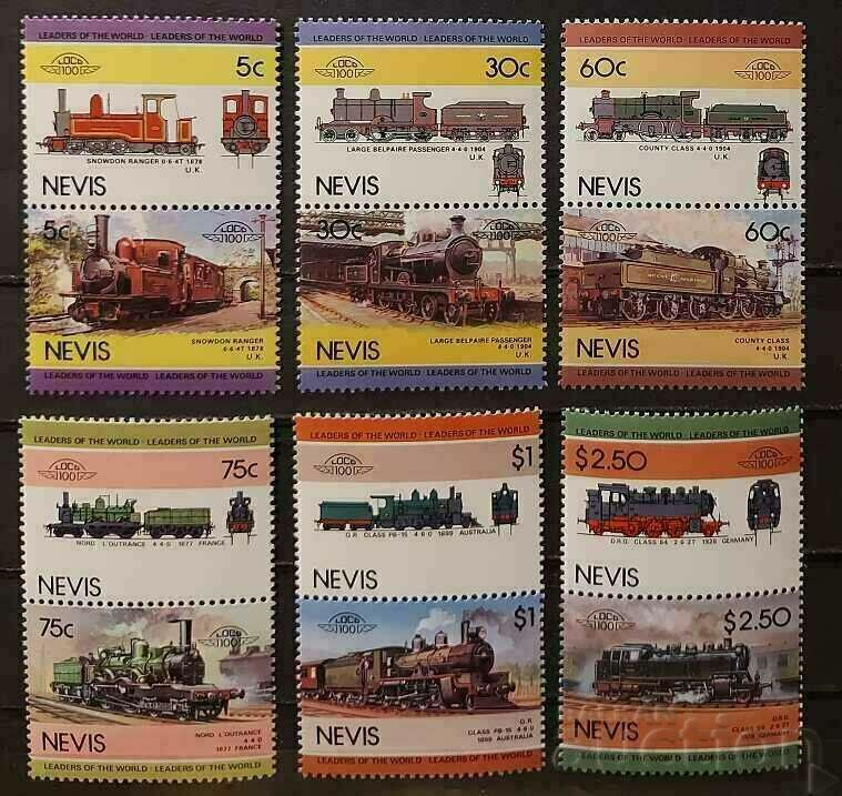 Nevis 1985 Locomotives Second Series MNH