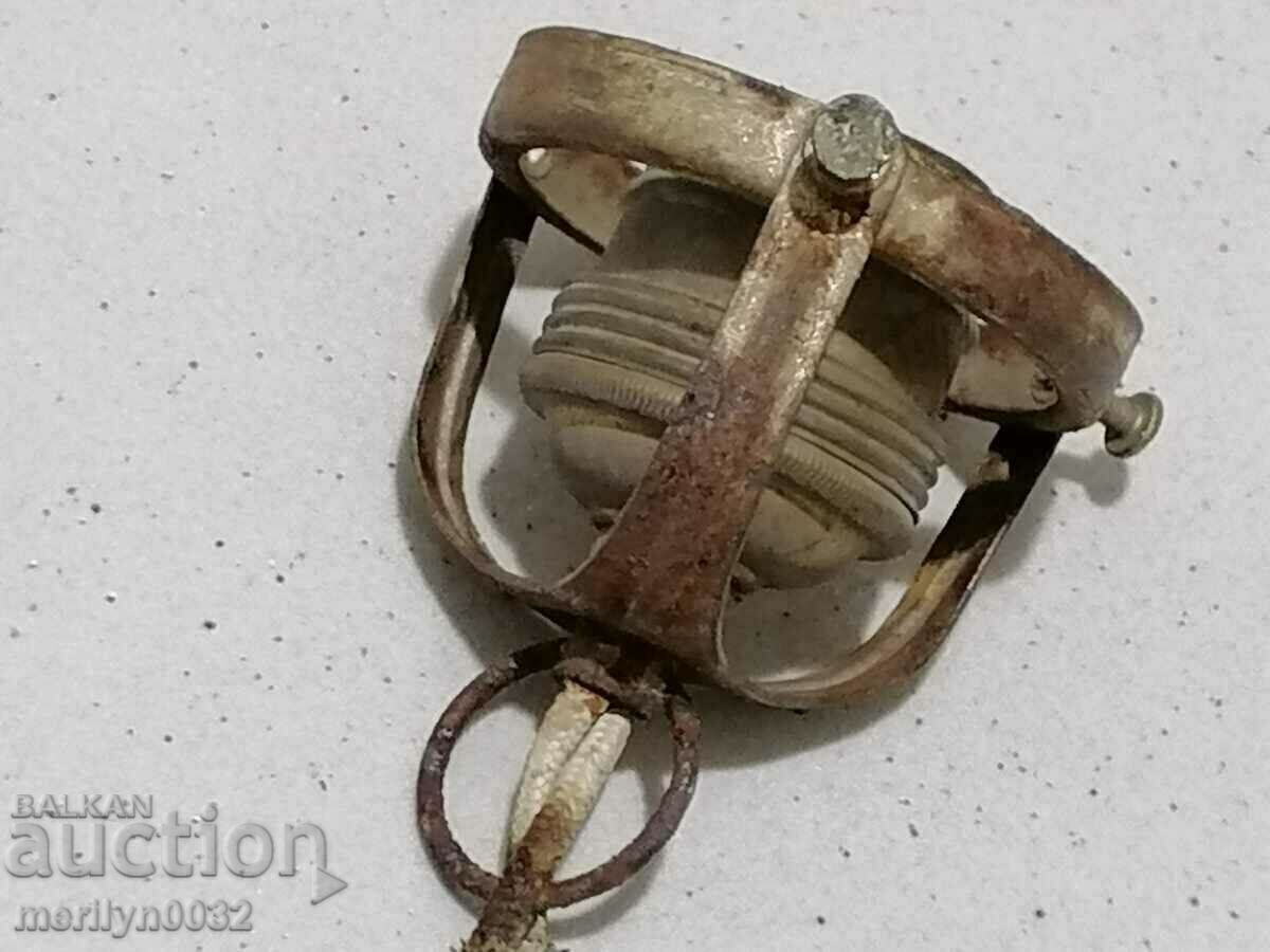Old socket with lamp holder, lantern, chandelier, lampshade, 1920 with price 49.00 BGN | € 25.05 Old socket with lamp holder, lantern, chandelier, lampshade, 1920 with price 49.00 BGN | € 25.05