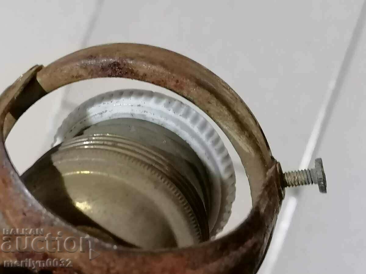 Old socket with lamp holder, lantern, chandelier, lampshade, 1920 - 7 Old socket with lamp holder, lantern, chandelier, lampshade, 1920 - 7