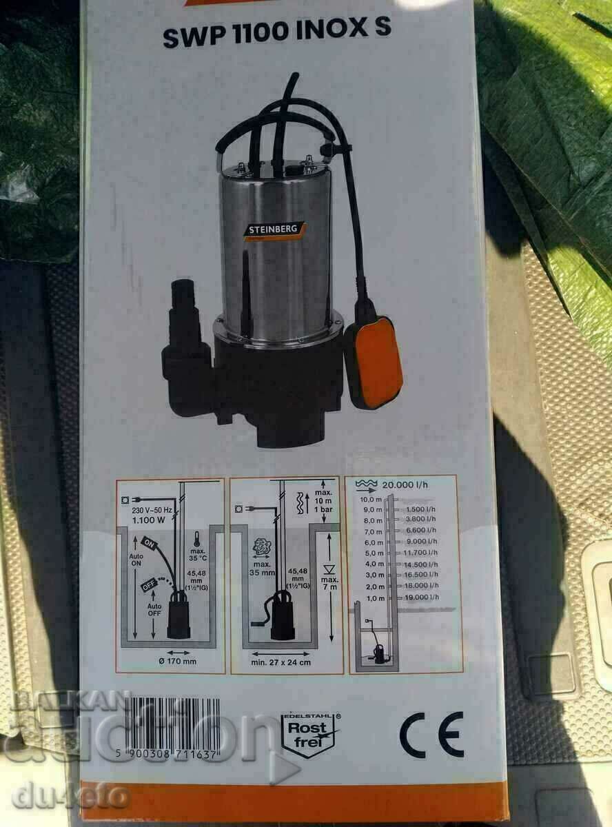 Submersible dirty water pump Steinberg SWP 1100 Inox S, 11 - 7 Submersible dirty water pump Steinberg SWP 1100 Inox S, 11 - 7